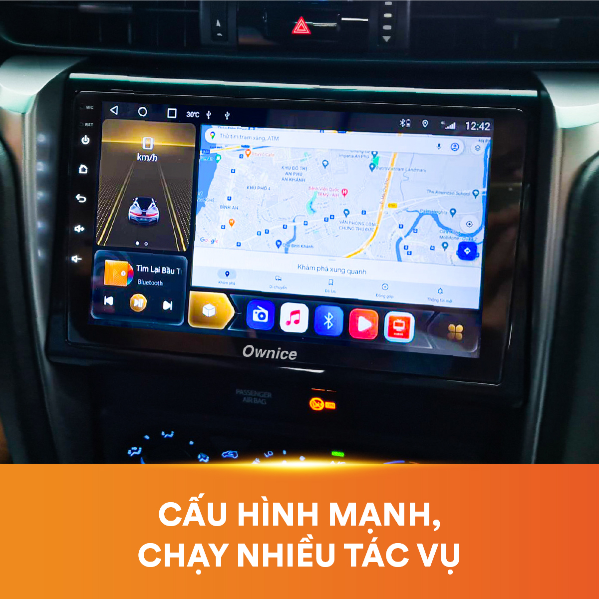 MÀN HÌNH ANDROID LIỀN CAM 360 OWNICE C970M-S